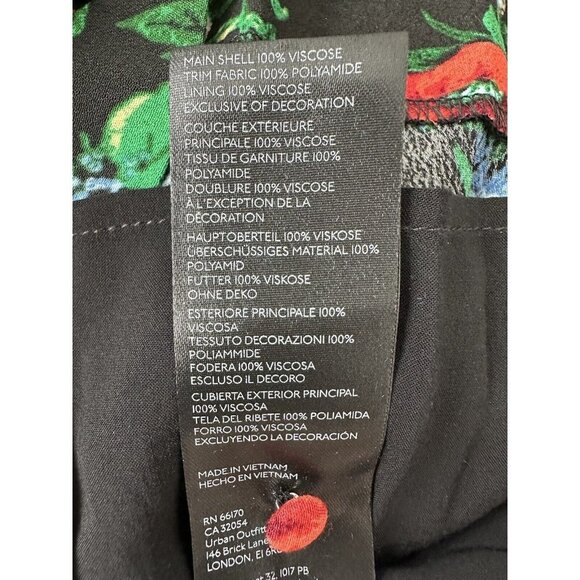 NWT Anthropologie Lacy V-Neck Mini Dress 8 Black Floral Long Sleeve Fit & Flare - Picture 12 of 12